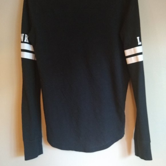 '"PINK" Long sleeve black tee, baseball type style - Picture 6 of 6